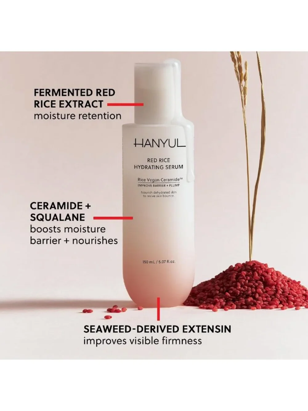 Hydrating Face Serum with Vegan Ceramide & Squalane | Plumping, Radiant Glow